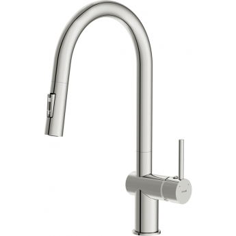 Смеситель CERSANIT для кухни BRASKO однорычажный с выдвижным изливом, хром