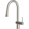 Смеситель CERSANIT для кухни MELAR однорычажный с выдвижным изливом, никель 68229