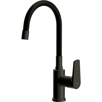 Смеситель CERSANIT для кухни MODUO однорычажный с гибким изливом, черный Смеситель CERSANIT для кухни MODUO однорычажный с гибким изливом, черный