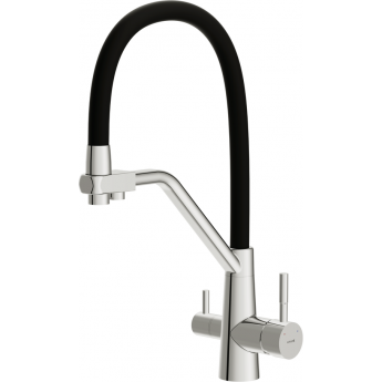 Смеситель CERSANIT для кухни VIVO однорычажный с фильтром с гибким изливом, хром Смеситель CERSANIT для кухни VIVO однорычажный с фильтром с гибким изливом, хром