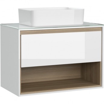 Тумба CERSANIT под раковину подвесная LOUNA 80 со столешницей белый Тумба CERSANIT под раковину подвесная LOUNA 80 со столешницей белый